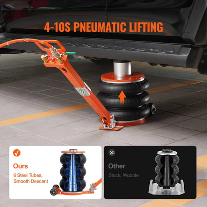 ZG-A+ - 5 Ton Pneumatic Air Jack with Adjustable Handle & Heightened Column