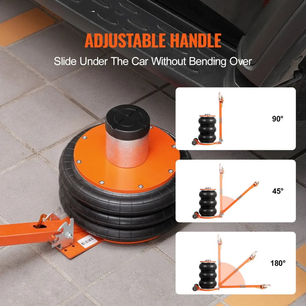 ZG-A+ - 5 Ton Pneumatic Air Jack with Adjustable Handle & Heightened Column