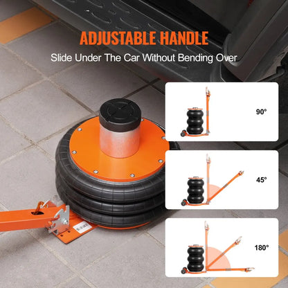 ZG-A+ - 5 Ton Pneumatic Air Jack with Adjustable Handle & Heightened Column