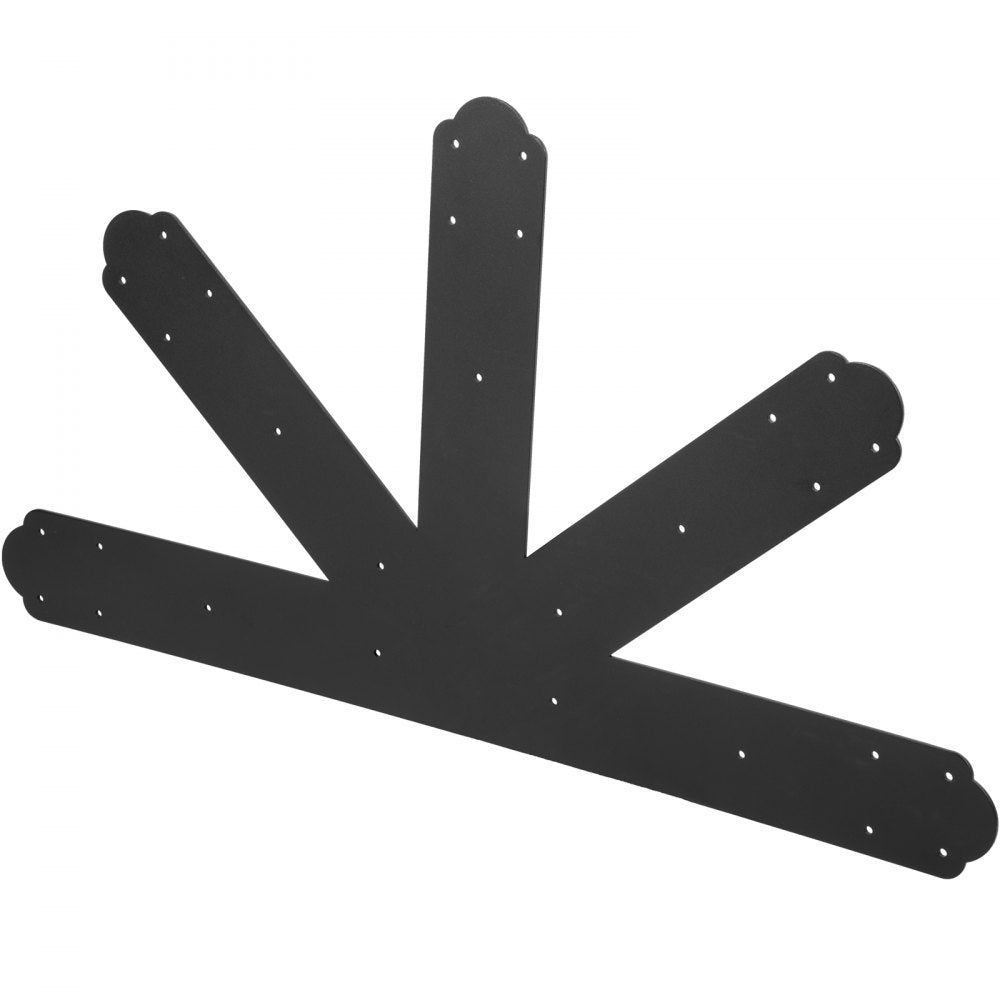 010514789773 - 4mm Black Steel Gable Plate with 29 Mounting Holes