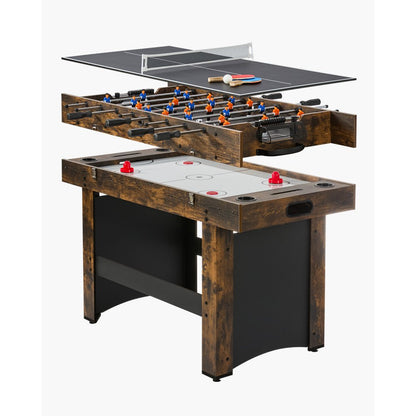 AH483-US - 54" 3-in-1 Game Table: Air Hockey, Table Tennis & Foosball