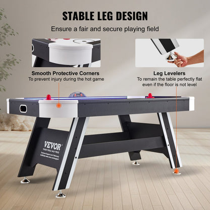 AH627 - 72" VEVOR Air Hockey Table for Endless Indoor Fun