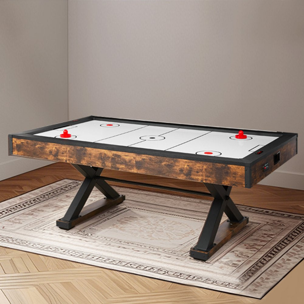 AH718-US - 84" Rustic Air Hockey Table with Electronic Scoring System