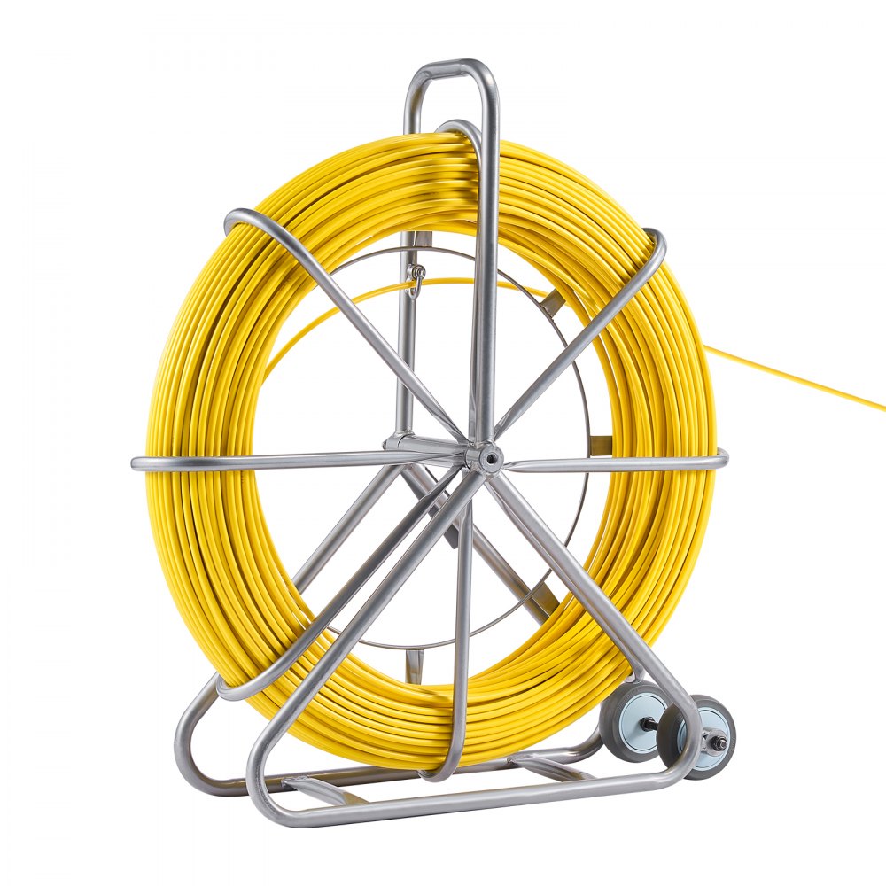 LFT09 - 656ft Fiberglass Fish Tape Puller with Metal Frame