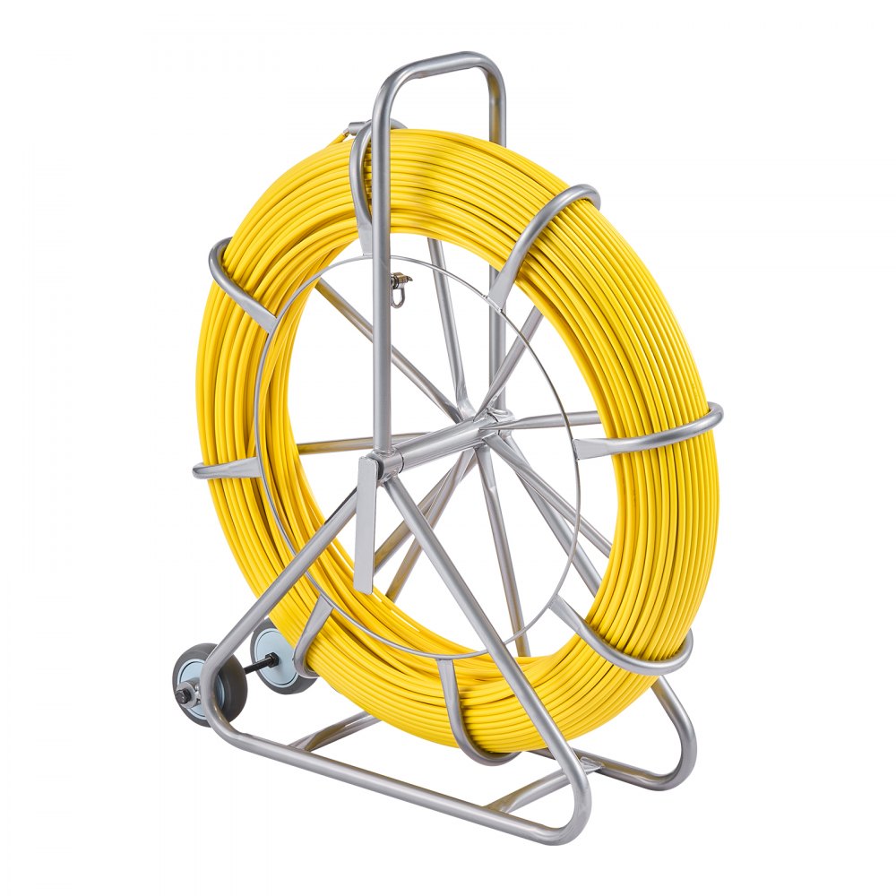 LFT09 - 656ft Fiberglass Fish Tape Puller with Metal Frame