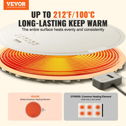 YD-301A-60G-JA - Electric Buffet Warming Tray with Temp Control & Easy Storage