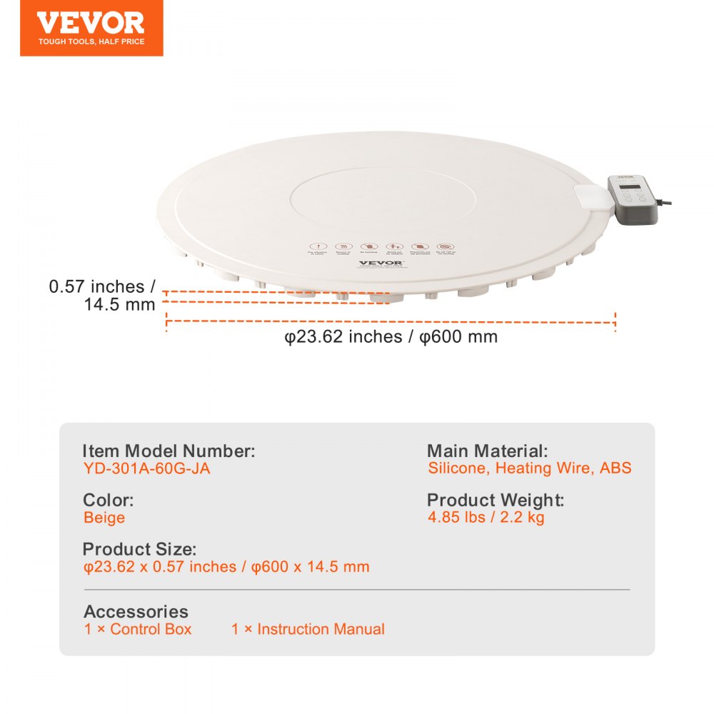 YD-301A-60G-JA - Electric Buffet Warming Tray with Temp Control & Easy Storage