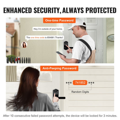 DS70 - Keyless Entry Door Lock with 300 Passcodes for Home Security