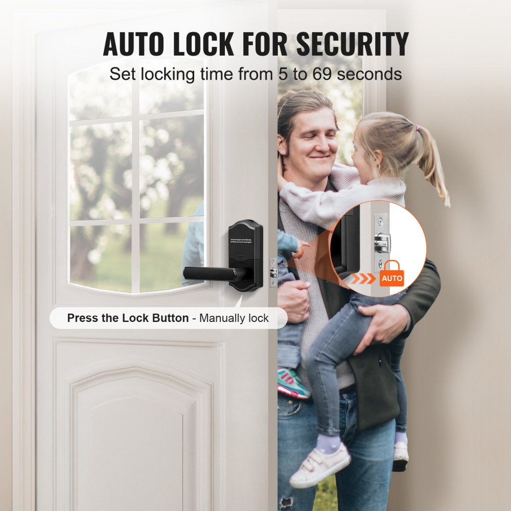 DS70 - Keyless Entry Door Lock with 300 Passcodes for Home Security