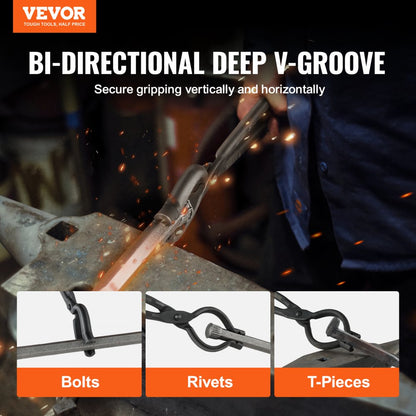 DZQ02 - 18" Carbon Steel Blacksmith Tongs for Safe Forging