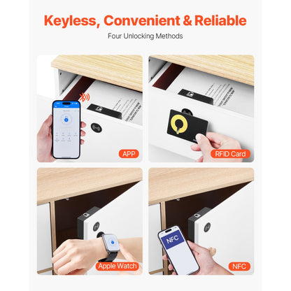 F019TT - 4-in-1 Smart Cabinet Lock with No-Drill Installation