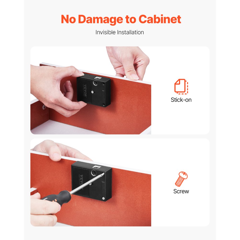F019TT - 4-in-1 Smart Cabinet Lock with No-Drill Installation