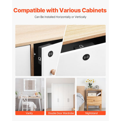 F019TT - 4-in-1 Smart Cabinet Lock with No-Drill Installation