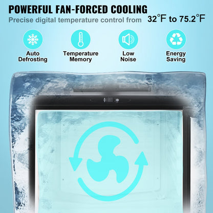 BF163-1 - Compact Kegerator for Draft Beer, Ideal 32°F to 75.2°F Cooling