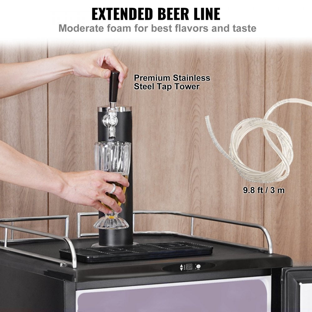 BF163-1 - Compact Kegerator for Draft Beer, Ideal 32°F to 75.2°F Cooling