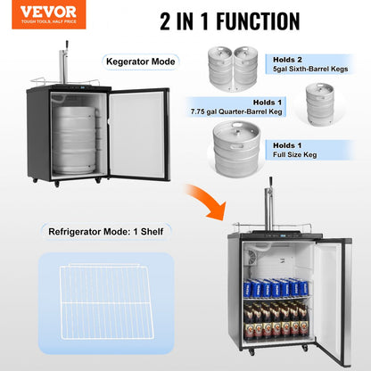 BM-162 - Versatile 162L VEVOR Kegerator & Beer Dispenser with CO2 Cylinder