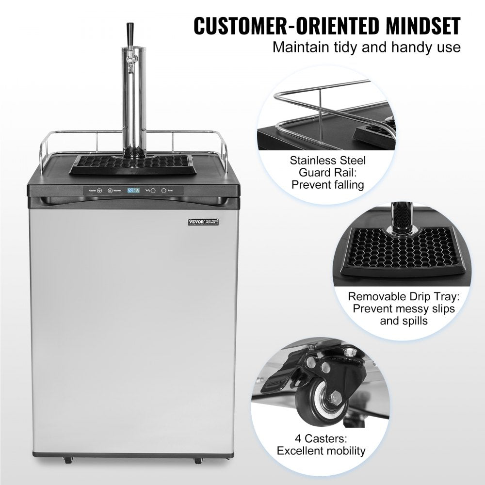 BM-162 - Versatile 162L VEVOR Kegerator & Beer Dispenser with CO2 Cylinder