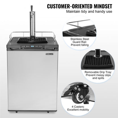 BM-162 - Versatile 162L VEVOR Kegerator & Beer Dispenser with CO2 Cylinder