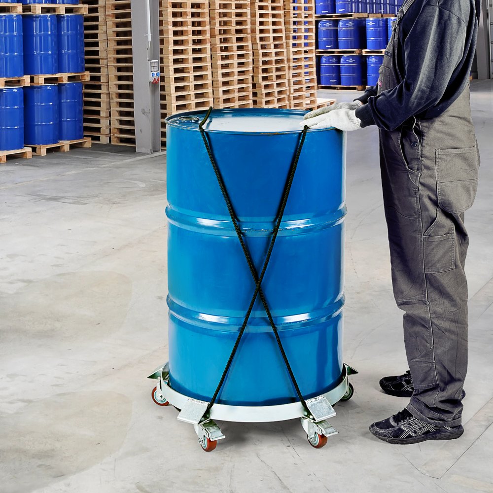 55-1250-1 - Heavy-Duty 55-Gallon Drum Dolly with 1250 lbs Capacity