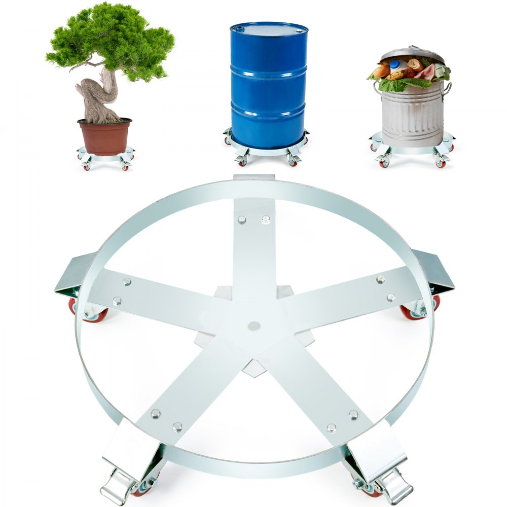 55-1250-1 - Heavy-Duty 55-Gallon Drum Dolly with 1250 lbs Capacity