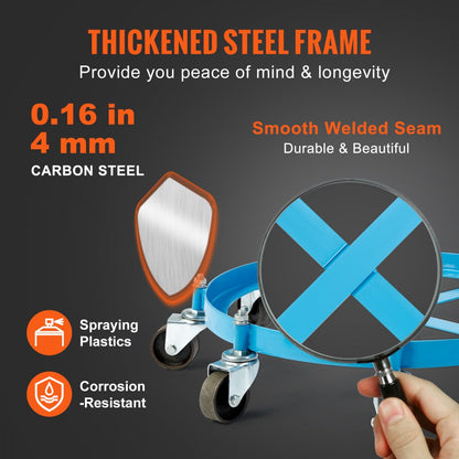 55-2000-1 - Heavy-Duty 55-Gallon Drum Dolly with 2000 lb Capacity