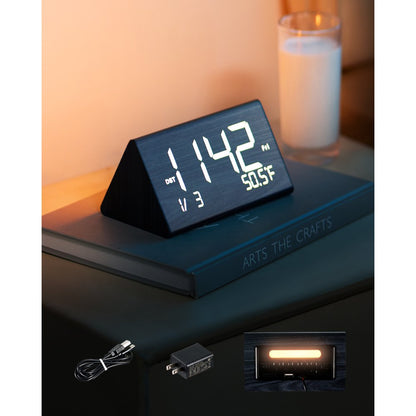 EK8800 - Elegant Dual Alarm Clock with USB & Night Light Features