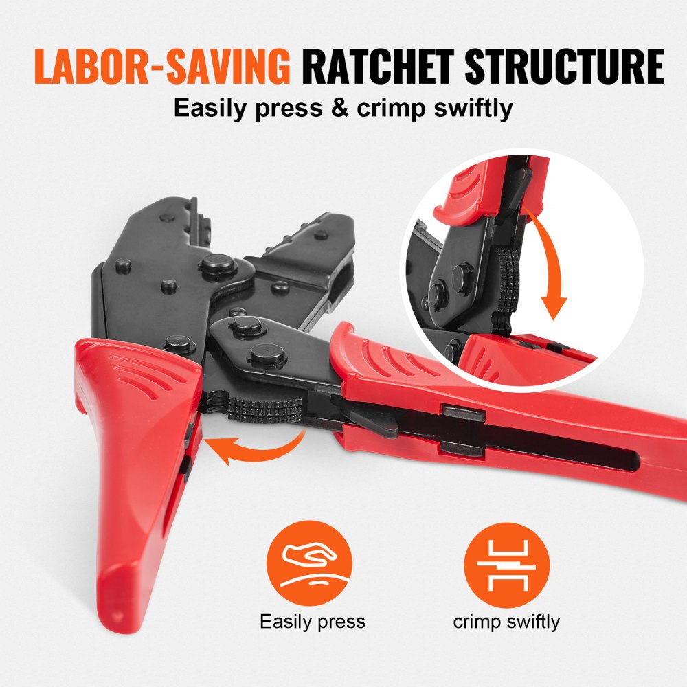 HS-30R+HS-D1 - Precision Ratcheting Crimping Tool for AWG22-10 Connectors