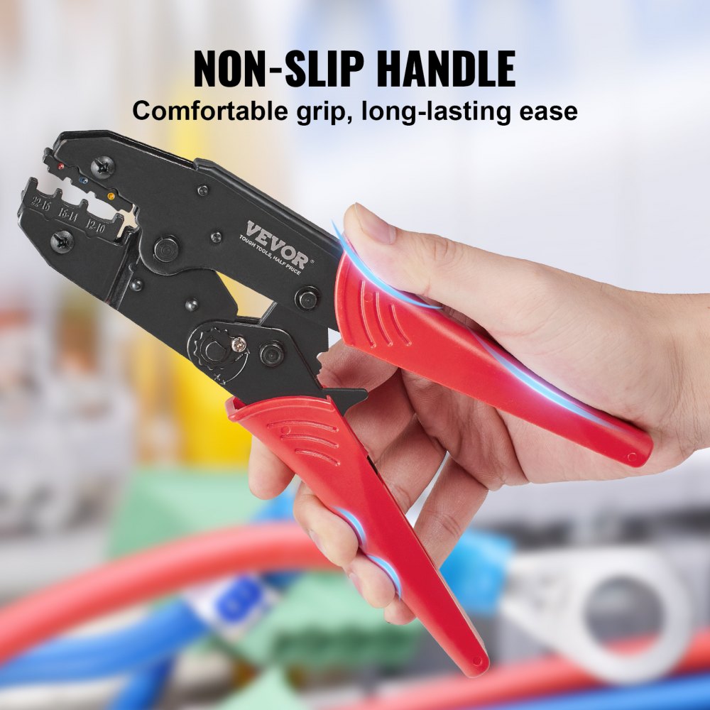HS-30R+HS-D1 - Precision Ratcheting Crimping Tool for AWG22-10 Connectors