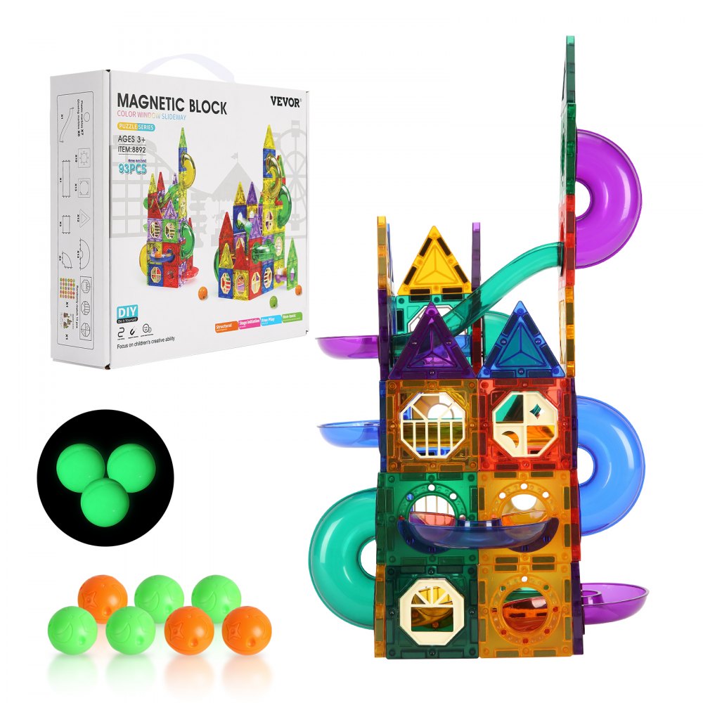 8892 - 93 PCS Magnetic Marble Run for Creative Kids Play