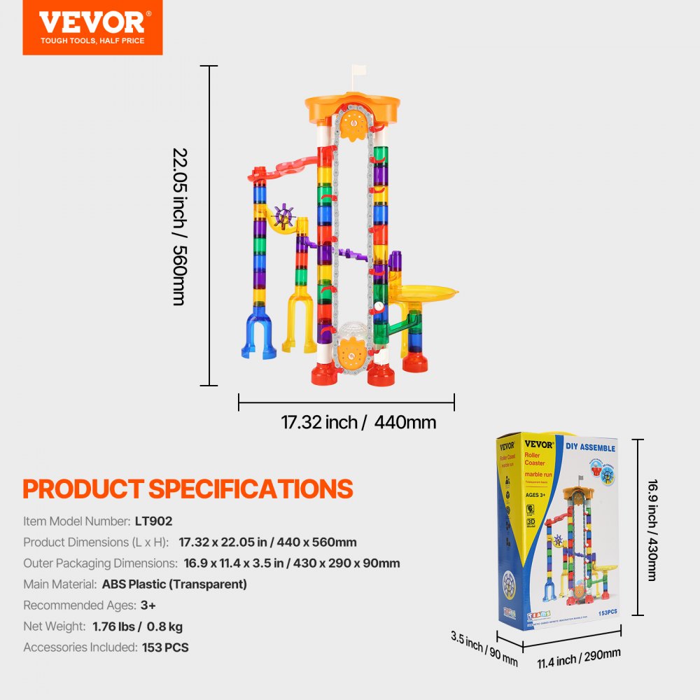 LT902 - Creative Marble Run Set with Motorized Elevator for Kids