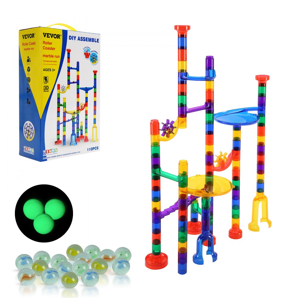LT080 - 110 PCS Motorized Marble Run Set for Kids' Learning Fun
