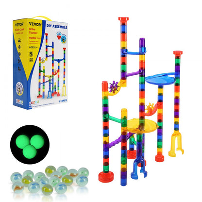 LT080 - 110 PCS Motorized Marble Run Set for Kids' Learning Fun