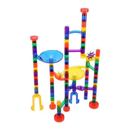 LT080 - 110 PCS Motorized Marble Run Set for Kids' Learning Fun