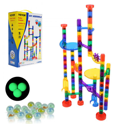 LT080 - 110 PCS Motorized Marble Run Set for Kids' Learning Fun