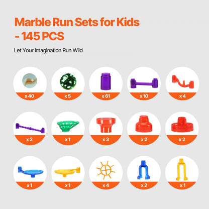 LT923 - 145 PCS Marble Run STEM Set for Creative Kids