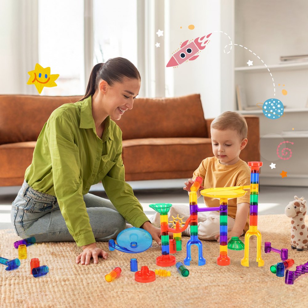 LT923 - 145 PCS Marble Run STEM Set for Creative Kids