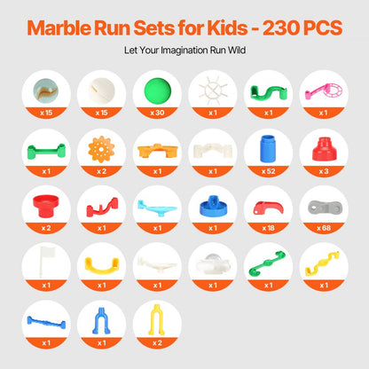 LT901 - 230-Piece Motorized Marble Run for Creative Play