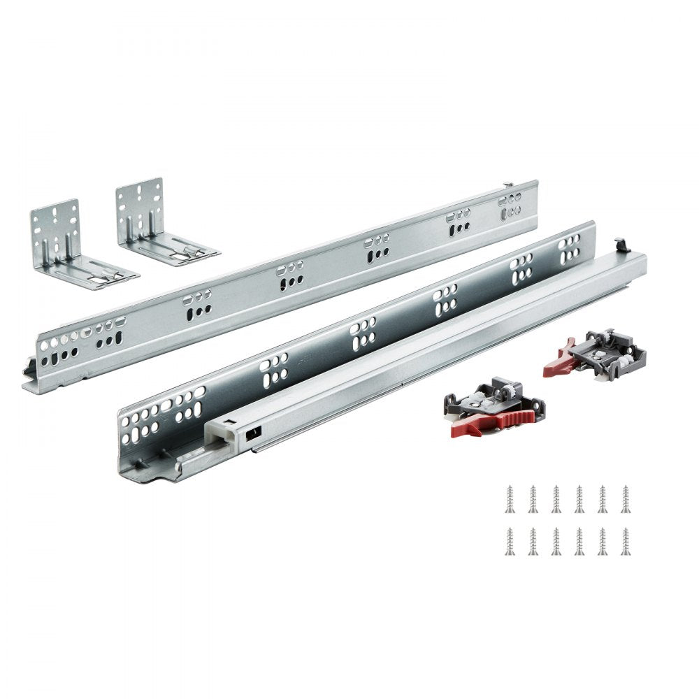 30201B.533-6 - Heavy-Duty 21-Inch Carbon Steel Drawer Slides, 100 lbs Capacity