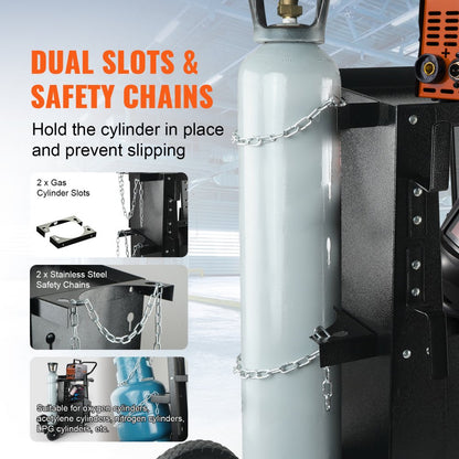 WT-79 - Heavy-Duty Welding Cart with Lockable Cabinet and Versatile Tool Storage