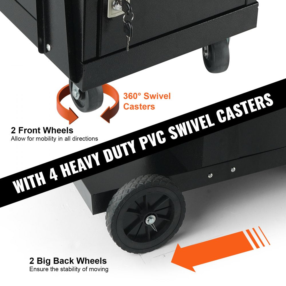 WT-79 - Heavy-Duty Welding Cart with Lockable Cabinet and Versatile Tool Storage