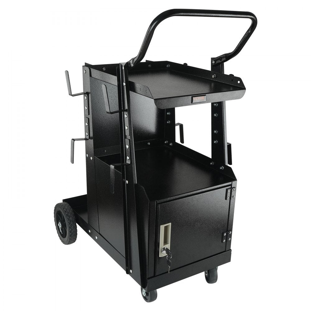 WT-79 - Heavy-Duty Welding Cart with Lockable Cabinet and Versatile Tool Storage