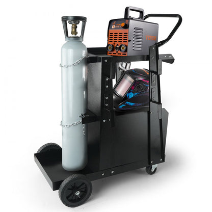 WT-79 - Heavy-Duty Welding Cart with Lockable Cabinet and Versatile Tool Storage