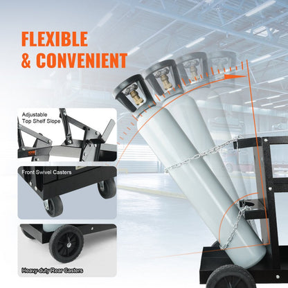 WT-78-A - Compact 2-Tier Welding Cart for Small Welders and Tools