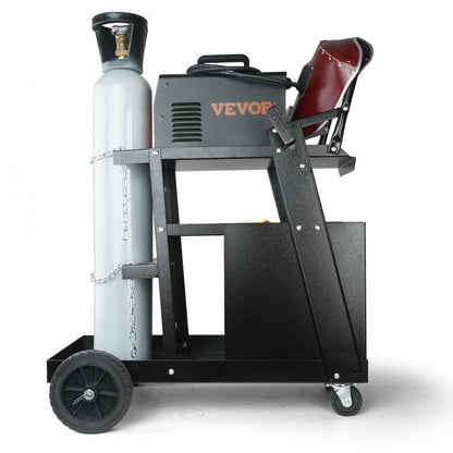 WT-78-A - Compact 2-Tier Welding Cart for Small Welders and Tools