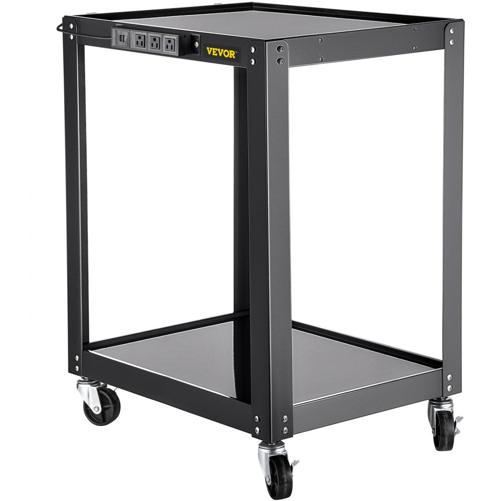 ECTCAV-0D - Height-Adjustable AV Cart, 26" x 24" x 18", 150 lbs Capacity