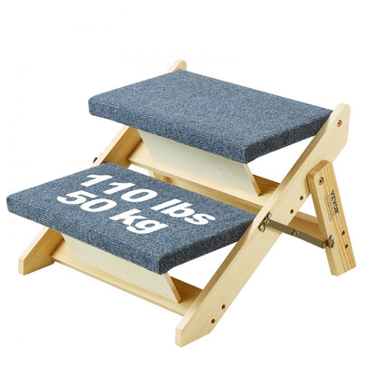 ZD-19-02 - VEVOR 2-in-1 Foldable Dog Stairs with Non-Slip Comfort