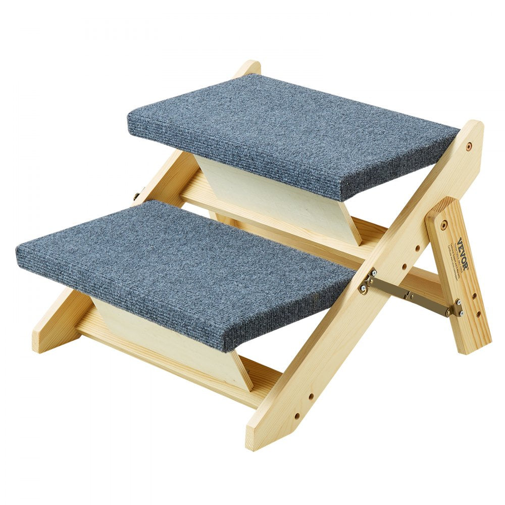 ZD-19-02 - VEVOR 2-in-1 Foldable Dog Stairs with Non-Slip Comfort
