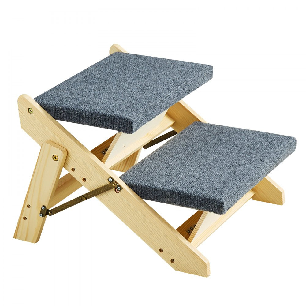 ZD-19-02 - VEVOR 2-in-1 Foldable Dog Stairs with Non-Slip Comfort