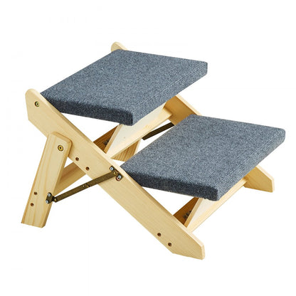 ZD-19-02 - VEVOR 2-in-1 Foldable Dog Stairs with Non-Slip Comfort