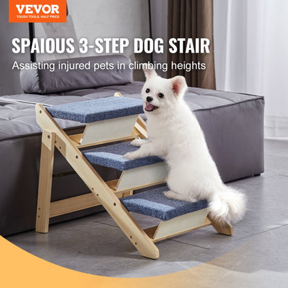 ZD-19-03 - 2-in-1 Wooden Pet Stairs & Ramp for Easy Access